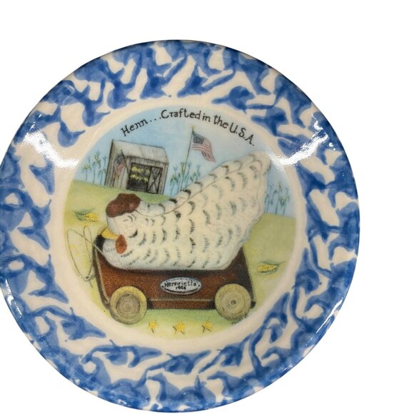 2007 Henn Barnyard Series Collectible Plates #508 & #509 Limited Edition Blue & - Picture 5 of 10